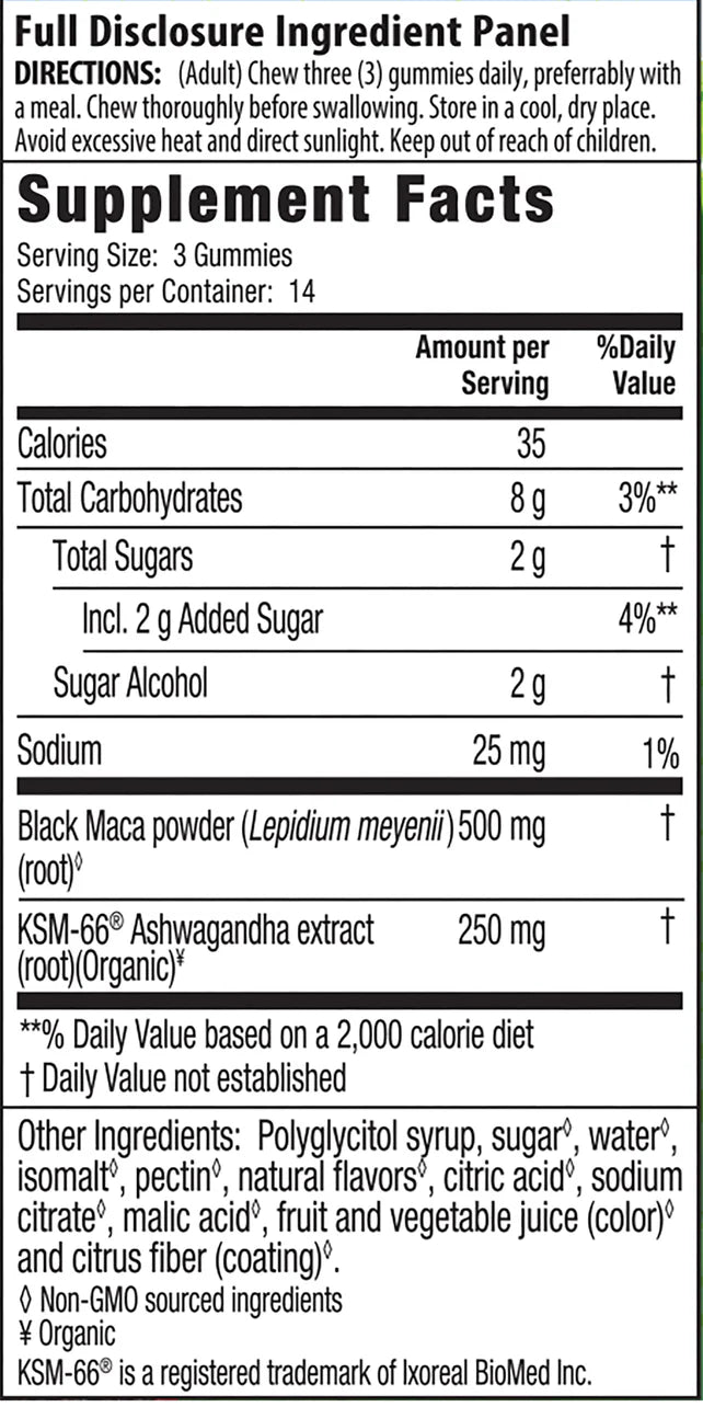 Maca Root + Ashwagandha Gummies | Irwin Naturals