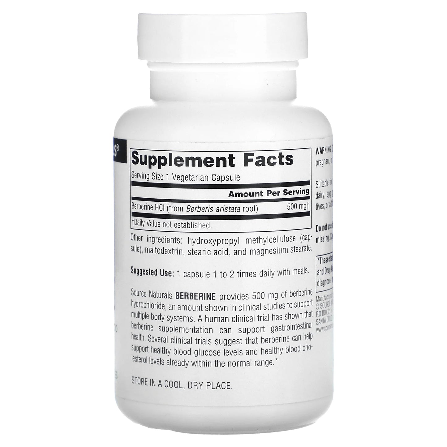 Berberine 500mg | Source Naturals
