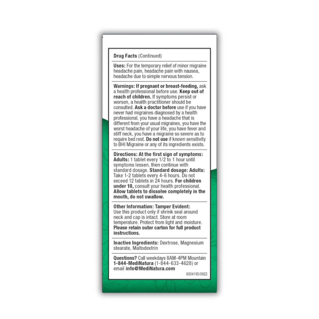 BHI Migraine Relief | MediNatura