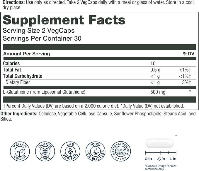 Liposomal Glutathione 500mg | Solaray