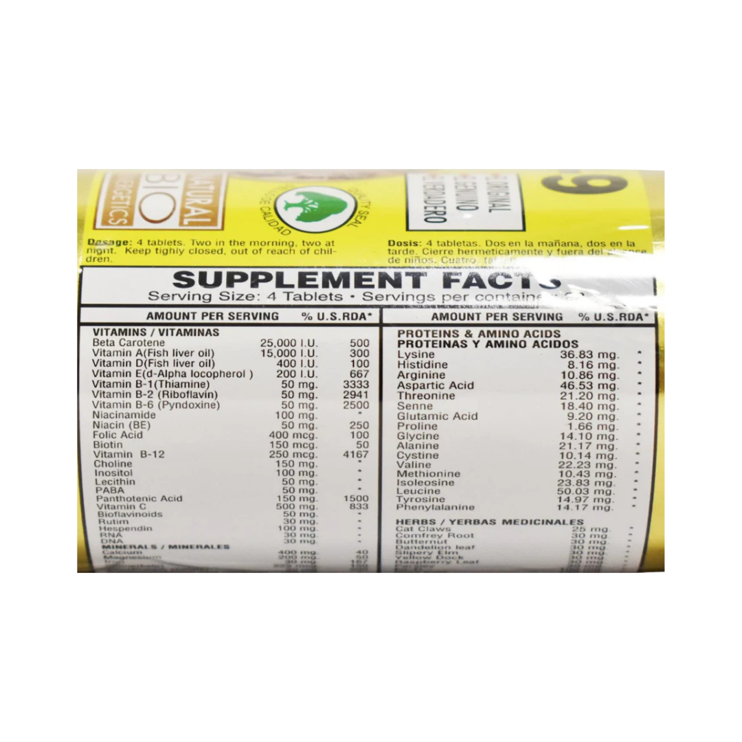 KH9 Multivitamin | Natural Bio Energetics
