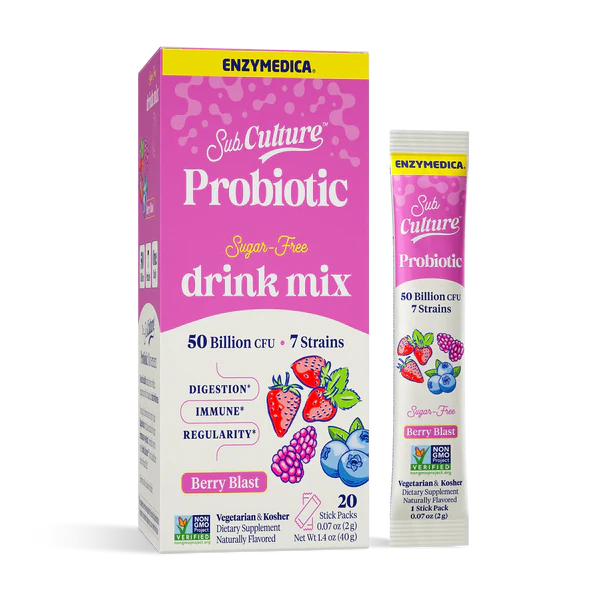 SubCulture™ Berry Blast Probiotic Stick Packs | Enzymedica