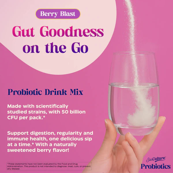 SubCulture™ Berry Blast Probiotic Stick Packs | Enzymedica
