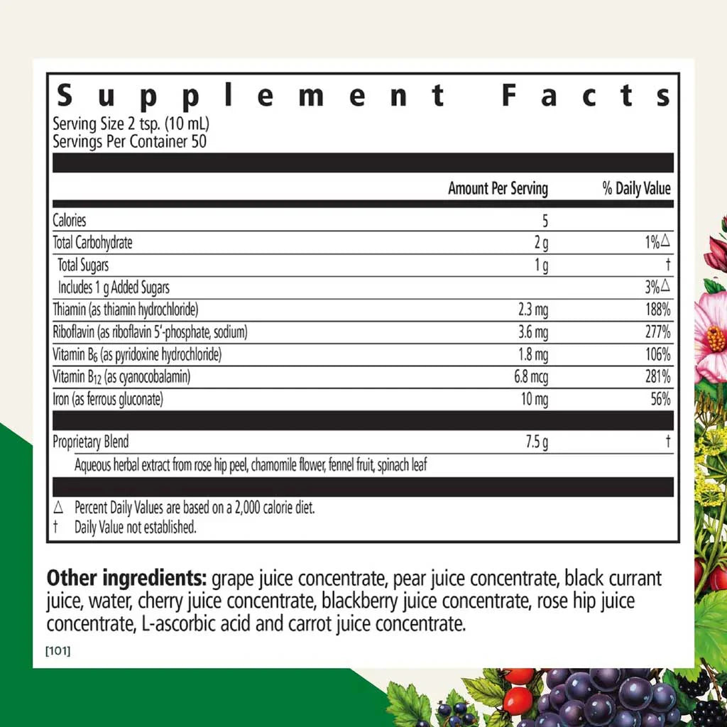 Floravital Liquid iron and vitamin formula | Salus
