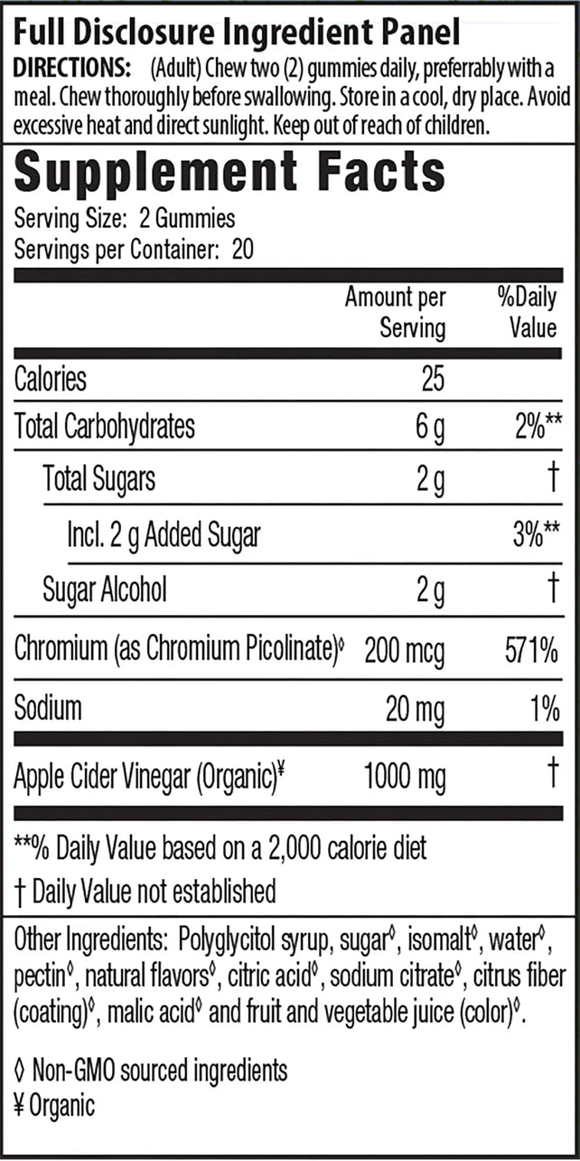 Apple Cider Vinergar + Metabolism Gummies | Irwin Naturals