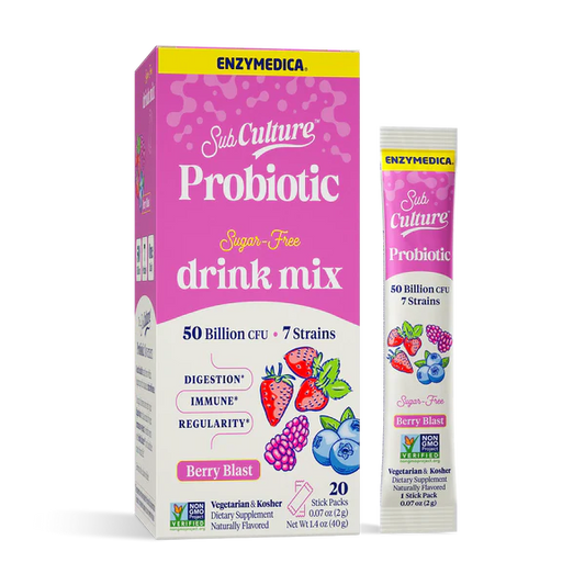 SubCulture™ Berry Blast Probiotic Stick Packs | Enzymedica