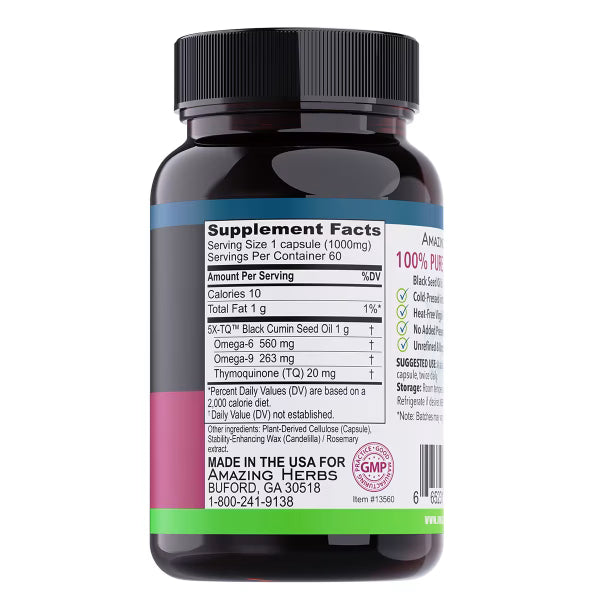 Black Seed Oil Caps | Amazing Herbs